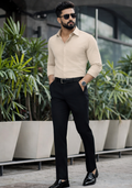 Premium Combo - Beige Shirt + Black Pant - Set Of 2
