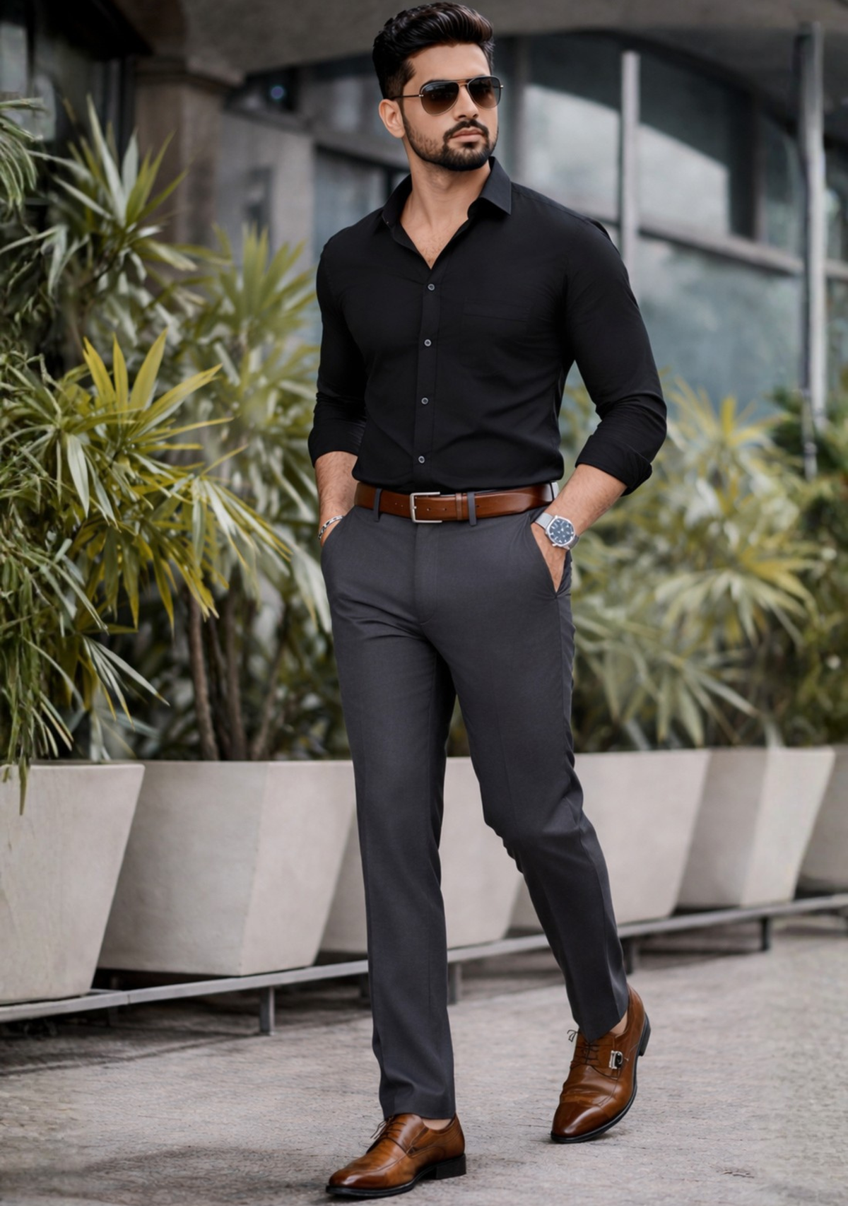 Premium Combo - Black Shirt + Grey Pant - Set Of 2