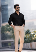 Premium Combo - Black Shirt + Beige Pant - Set Of 2