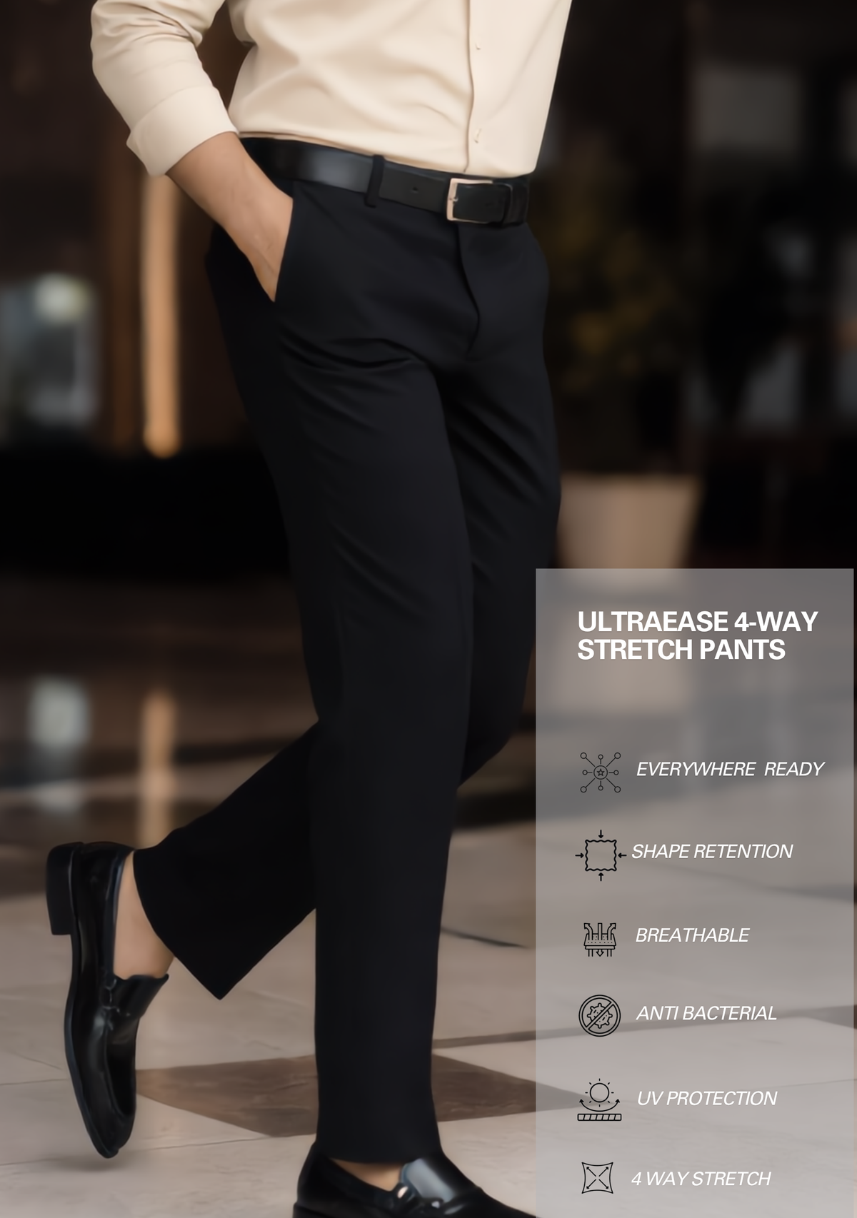 Premium Combo - Beige Shirt + Black Pant - Set Of 2