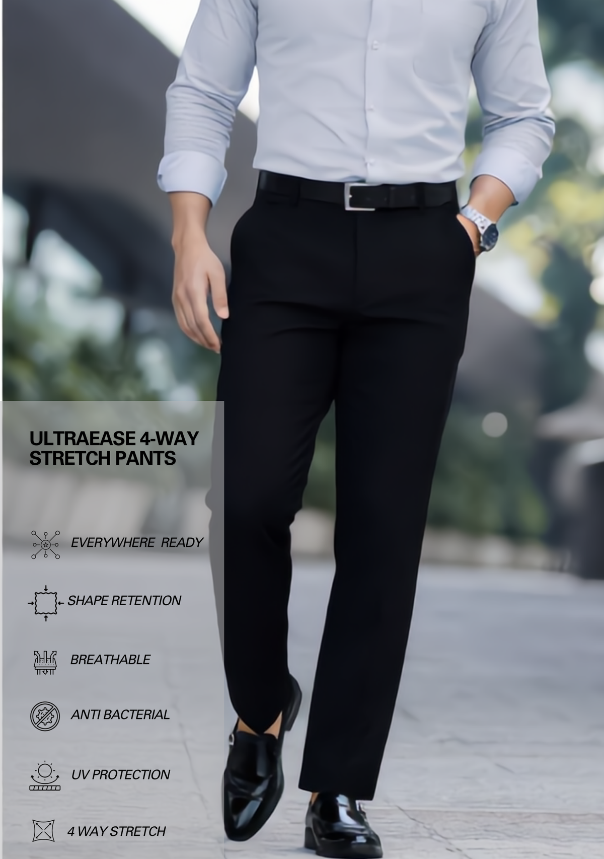 Premium Combo - Light Grey Shirt + Black Pant - Set Of 2