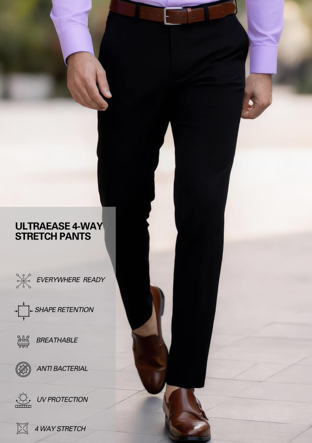 Premium Combo - Purple Shirt + Jet Black Pant - Set Of 2