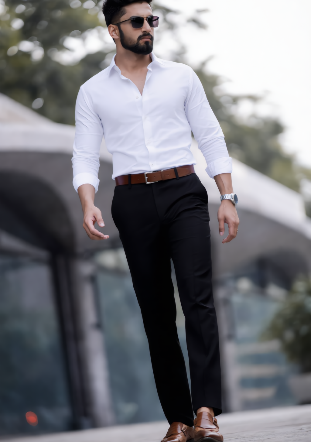 Premium Combo - White Shirt + Black Pant - Set Of 2