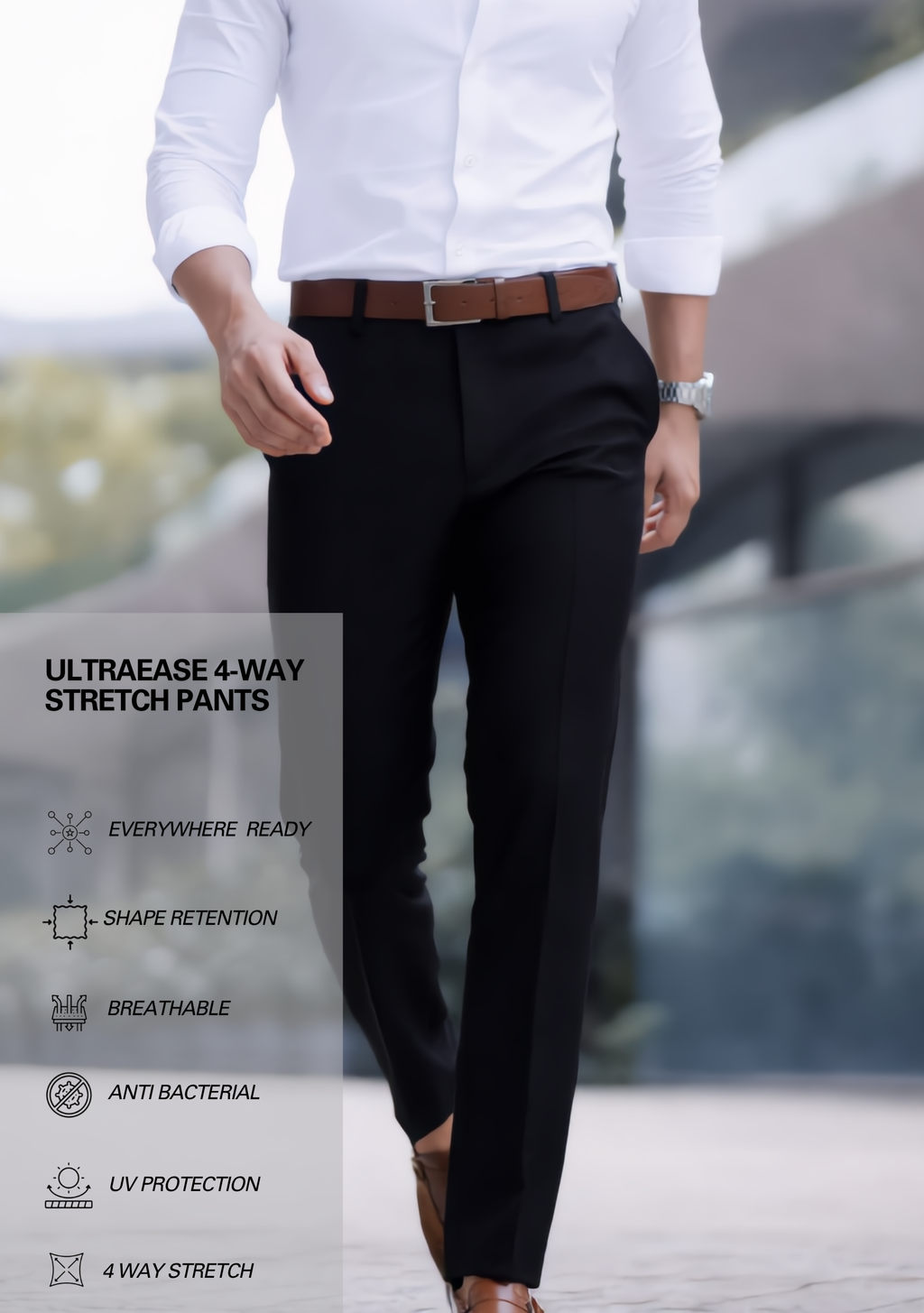 Premium Combo - White Shirt + Black Pant - Set Of 2