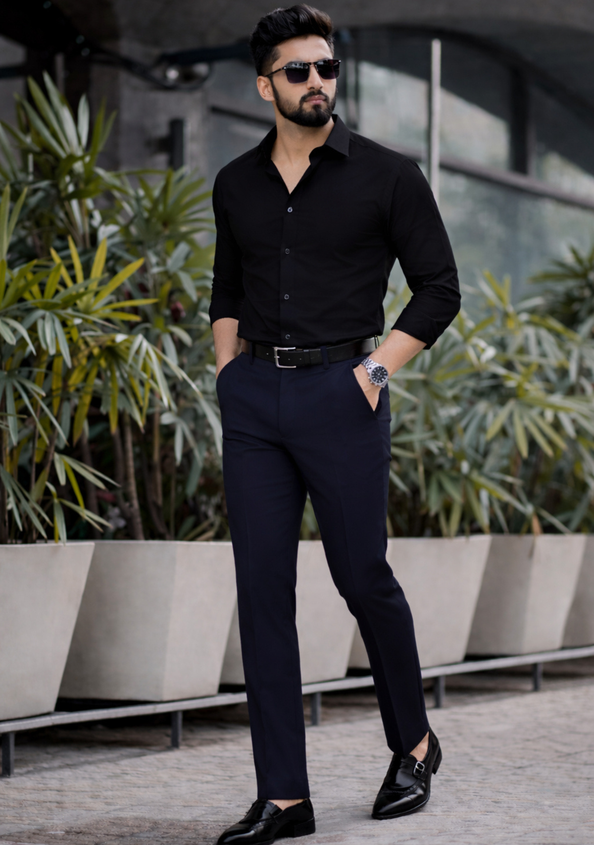 Premium Combo - Black Shirt + Blue Pant - Set Of 2